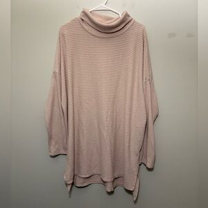 Time and Tru Women's Cowl Neck Sweater, Beige/Tan, Size XXXL